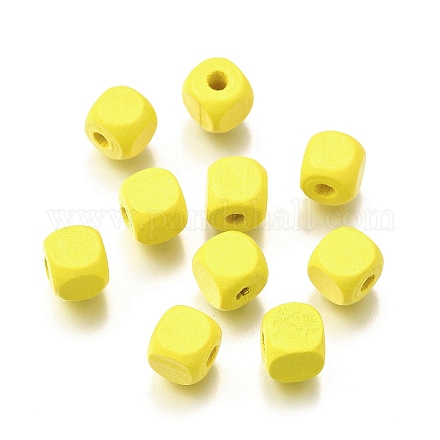 Спрей окрашены деревянные бусины WOOD-P021-01B-27-1