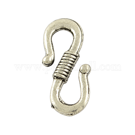 Tibetan Style Alloy S-Hook Clasps TIBE-385-AS-LF-1