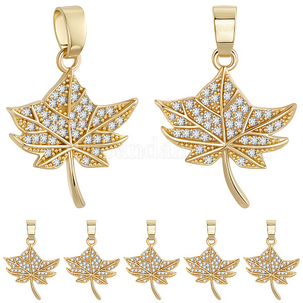 8шт латунные подвески с микропаве и кубическим цирконием FIND-BBC0004-29A-1