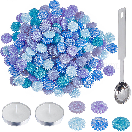 Craspire 200 pieza de partículas de cera para sellar flores. DIY-CP0009-28-1