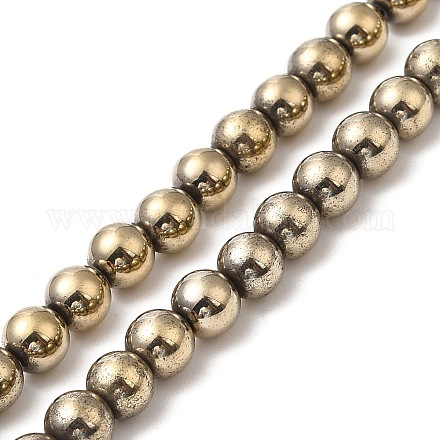 Electroplate Synthetic Non-magnetic Hematite Beads Strands G-E602-04C-1