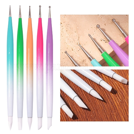 Инструменты для маникюра с силиконовой ручкой CELT-PW0001-043-1