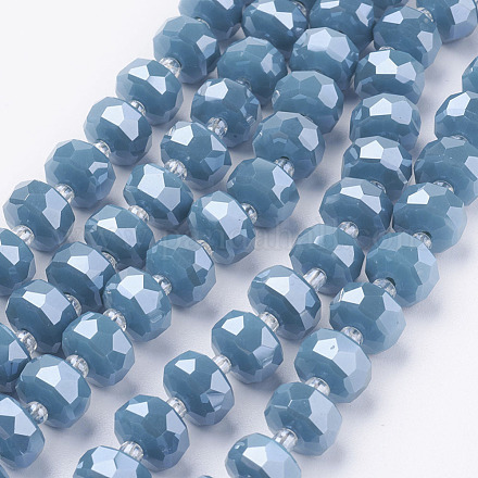 Chapelets de perles en verre opaque électrolytique EGLA-J145-PL10mm-A02-1