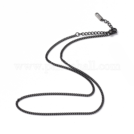 304 collar de cadena de eslabones de acero inoxidable para hombres y mujeres. NJEW-K245-015B-1