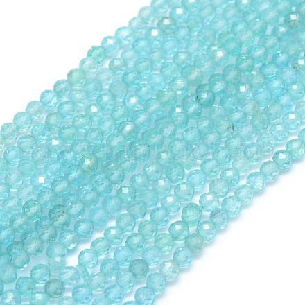Chapelets de perles en apatite naturelle G-E411-27B-3mm-1