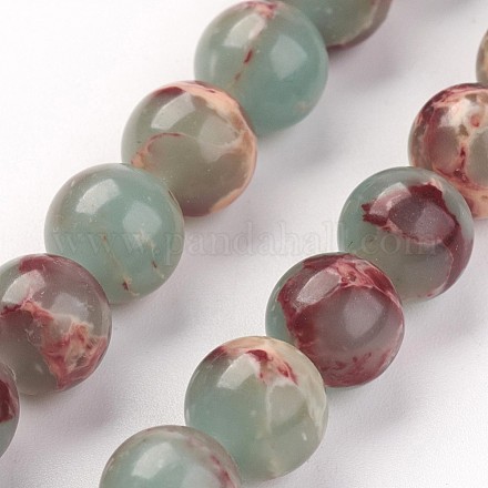 Chapelets de perles en pierre de Shoushan synthétique G-N0311-01B-8mm-1