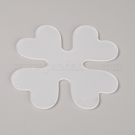 Carta portafilo in plastica a forma di trifoglio personalizzata TOOL-WH0135-06-1