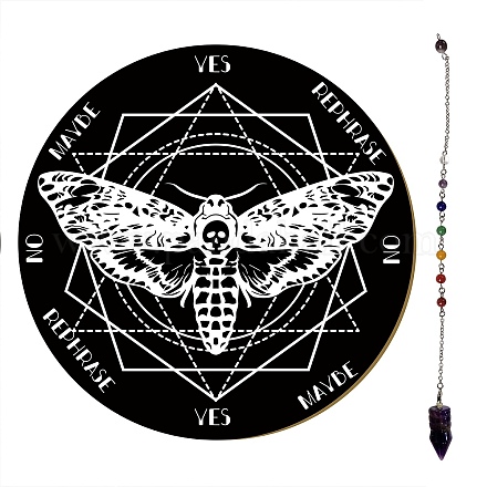 CREATCABIN Pendulum Board Dowsing Necklace Divination DIY Making Kit DIY-CN0001-72-1