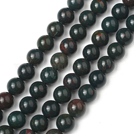 Fili di perle di pietra di sangue indiana naturale G-G954-02-8mm-1
