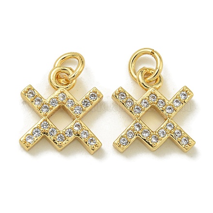 Стойки обшивки латунь микро проложить Циркон подвеску KK-K386-02F-G-1