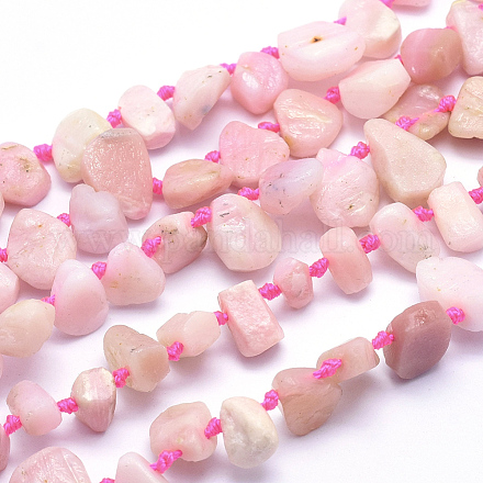 Rosa naturale perline opale fili G-K223-10-1