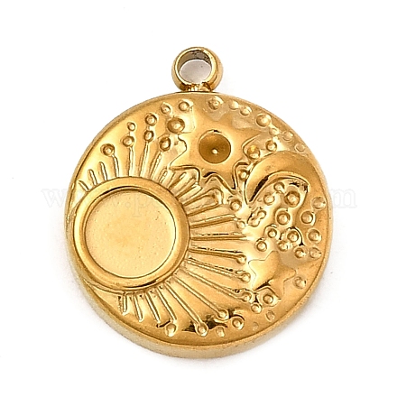 Оправы для подвесок из нержавеющей стали 304 в виде кабошонов STAS-Z149-03G-1