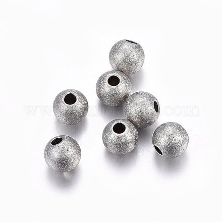304 Stainless Steel Textured Beads X-STAS-F174-32P-B-1