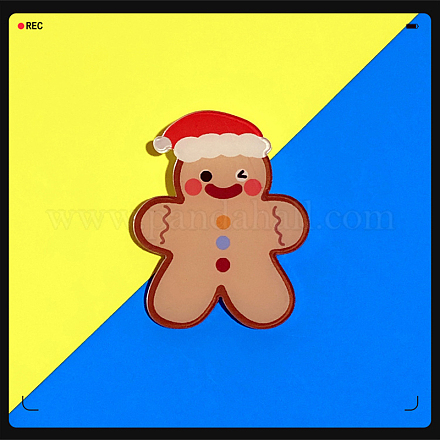 Acryl-Brosche mit Weihnachtsmotiv XMAS-PW0001-269F-1