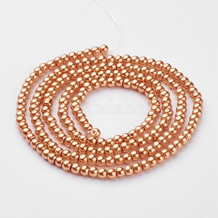 Glass Pearl Beads Strands X-HY-4D-B48-1