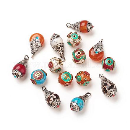 Perles / pendentifs de style tibétain TIBEB-P001-06-1