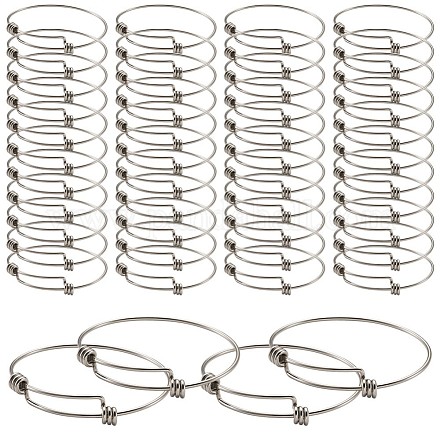 Ajustable 304 fabrication de bracelets en acier inoxydable STAS-TA0004-06B-1