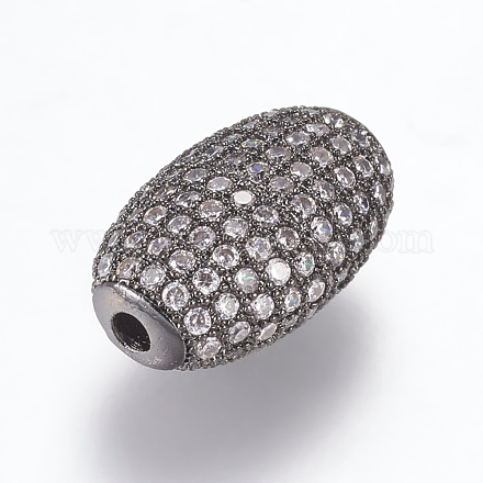 Perles de zircone cubique micro pave en Laiton ZIRC-E133-010B-1