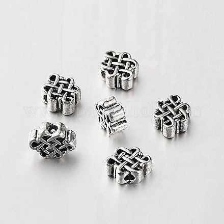 Alliage de style tibétain chinois perles de nœud sans fin TIBEB-O004-57-1
