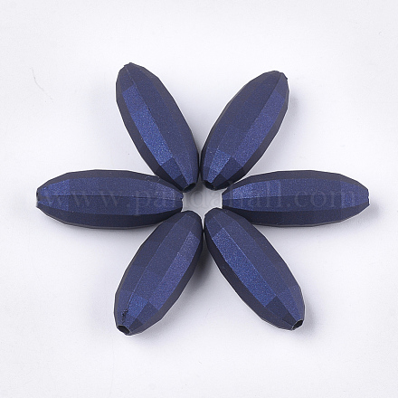 Perles acryliques de style caoutchouté X-MACR-T026-10A-1