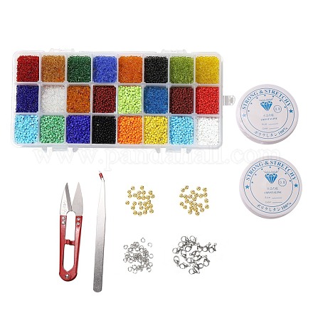 Kits de conjuntos de joyas elásticas de diy DIY-SZ0001-27-1