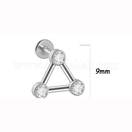 Серьги-треугольники для хряща из хирургической нержавеющей стали 316L WGA7630-25-1