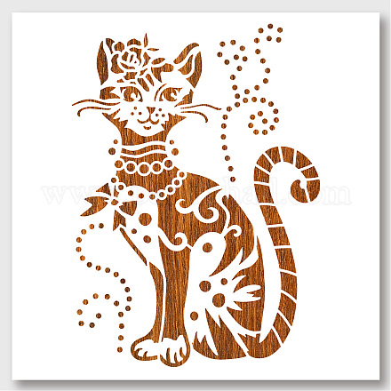 PET Hollow Out Drawing Painting Stencils DIY-WH0403-017-1