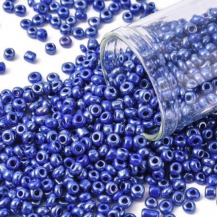 Perline artigianali fai da te 8/0 colori opachi lustri perle di vetro rotonde X-SEED-A012-3mm-128-1