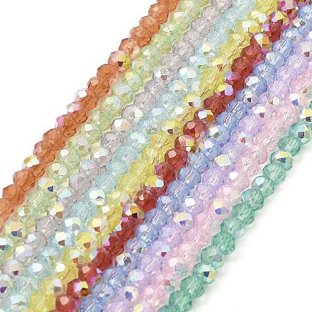 Baking Painted Transparent Glass Beads Strands DGLA-A034-J6mm-B-1