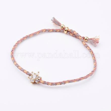 Braided Nylon Cord Bracelets BJEW-P173-67G-1