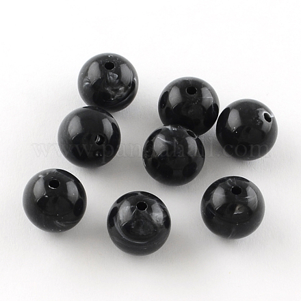 Perles rondes en acrylique d'imitation pierre précieuse OACR-R029-24mm-01-1