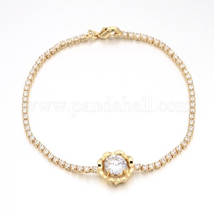Goldenen vernickelt Zirkonia Schalenkette Armbänder BJEW-H0001-01G-1
