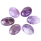 Natural Amethyst Cabochons, Flat Oval, 25x18mm