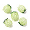 Handmade Lampwork Beads, Tulip, Green Yellow, 13~14.5x13~15mm, Hole: 1.4mm