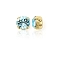 Preciosa® MAXIMA Crystal in Sew-On Cup, Czech Crystal, 719 37 081 Chaton(Round), Golden, 60010 Aqua Bohemica, SS39(8.15~8.4mm)