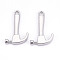 Alloy Pendants, Hammer, Cadmium Free & Nickel Free & Lead Free, Platinum, 20.5x13x3mm, Hole: 1.6mm