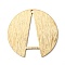 Brass Pendants, Drawbench Style, Flat Round with Letter.A, Raw(Unplated), 24x25x0.8mm, Hole: 1.2mm