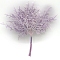Plastic Artificial Frost Leaves for Wedding Christmas Decoration, DIY Craft Home Decor, Lilac, 150mm, Flower: 60mm in diameter