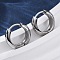 316 Surgical Stainless Steel Hoop Earrings for Women, Stainless Steel Color, 17x5mm
