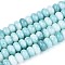 Glass Beads Strands, Imitation Gemstones, Rondelle, Dyed, Sky Blue, 8~8.5x4.5~5mm, Hole: 1~1.2mm, about 155~159pcs/strand, 30.12~31.30 inch(76.5~79.5cm)