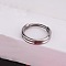 316L Stainless Steel Micro Pave Cubic Zirconia Hoop Nose Rings, Ring, Inner Diameter: 10mm, Pin: 1.2mm