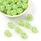 AB-Color Resin Rhinestone Beads, with Acrylic Round Beads Inside, for Bubblegum Jewelry, Lawn Green, 12x10mm, Hole: 2~2.5mm