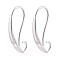 304 Stainless Steel Earring Hooks, Stainless Steel Color, 18.5x3mm, Hole: 3mm, Pin: 0.8mm