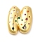 Brass Cubic Zirconia Pendants, Letter A~Z Charms, Real 18K Gold Plated, Letter N, 30.5x27x7mm, Hole: 5x2.5mm