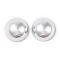 CCB Plastic Cabochons, Half Round, Platinum, 14x6.5mm