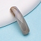 Natural Grey Agate Curved Rectangle Links, Bridge Connector Charms, 35mm