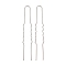 Brass Hair Fork Findings, Long-Lasting Plated, Rack Plating, Platinum, 75.5x11.5x1mm