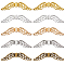100Pcs 5 Colors Tibetan Style Alloy Spacer Beads, Angel Wings, Mixed Color, 7.5x31x2.5mm, Hole: 1.4mm, 20pcs/color