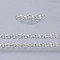 Brass Rolo Chains, Belcher Chains, Soldered, with Spool, Cadmium Free & Lead Free, Silver Color Plated, 2x0.6mm, about 16.4 Feet(5m)/roll