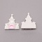 Cartoon Resin Cabochons, DIY Hair Accessories, Castle, White, 36x33.5x13.5mm